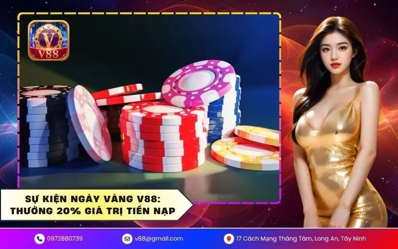 Sự Kiện Ngày Vàng V88: Thưởng 20% Giá Trị Tiền Nạp